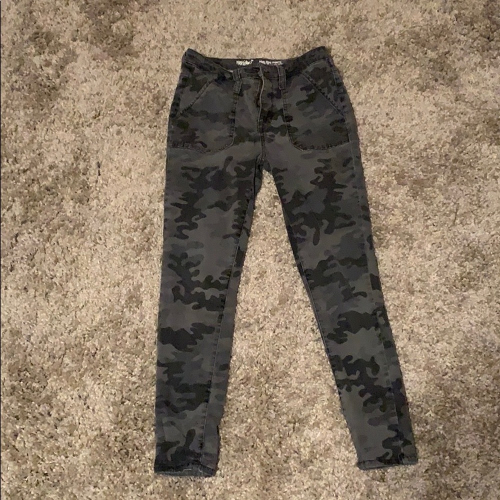 Army Print Denim Jeggings